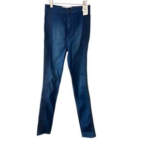 Hollister Natural Waist Jean Leggings High Rise Medium Rinse Sz 1 1R 25x29 NEW